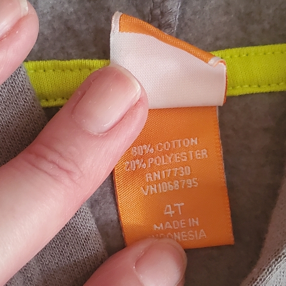 Like New "Did Eye Scare You" Gray Unisex Zip Hoodie, 4T Halloween - Picture 6 of 7